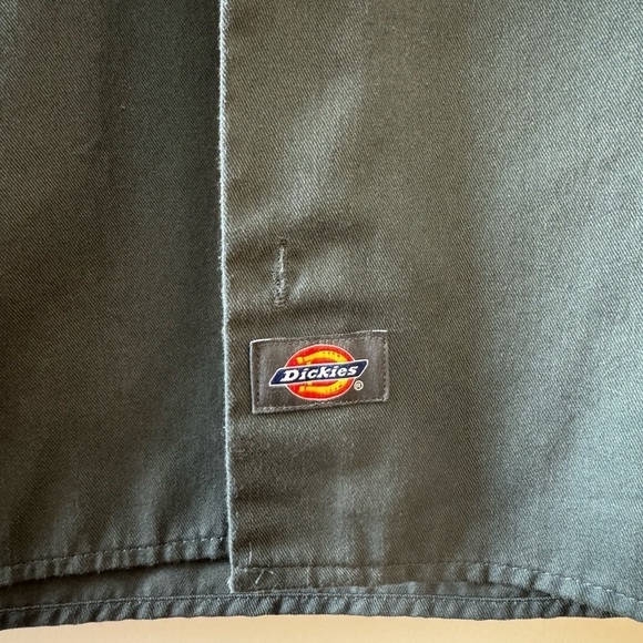 Dickies Work Shirt Small Button Down Gray Lucky Fish Utility Top novelty - Picture 4 of 14
